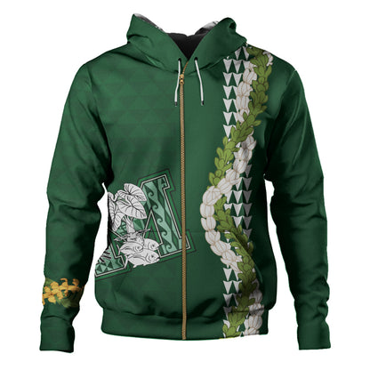 Molokaʻi High School Hoodie Puakenikeni Maile Flower Lei