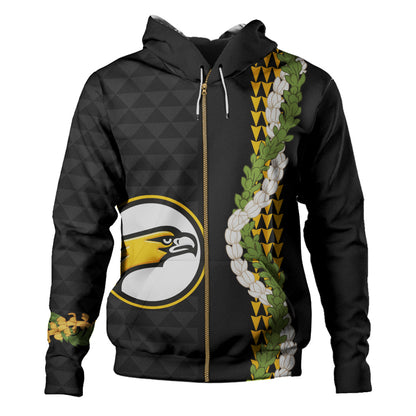 Nanakuli High and Intermediate School Hoodie Puakenikeni Maile Flower Lei