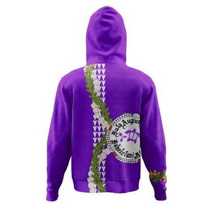 Ni'ihau High and Elementary School Hoodie Puakenikeni Maile Flower Lei