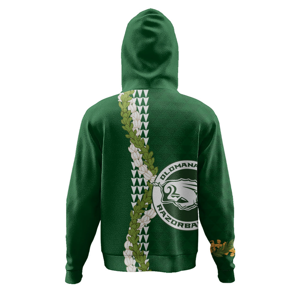 Olomana High & Intermediate School Hoodie Puakenikeni Maile Flower Lei