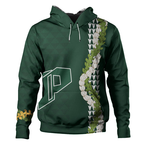 Pahoa High and Intermediate School Hoodie Puakenikeni Maile Flower Lei
