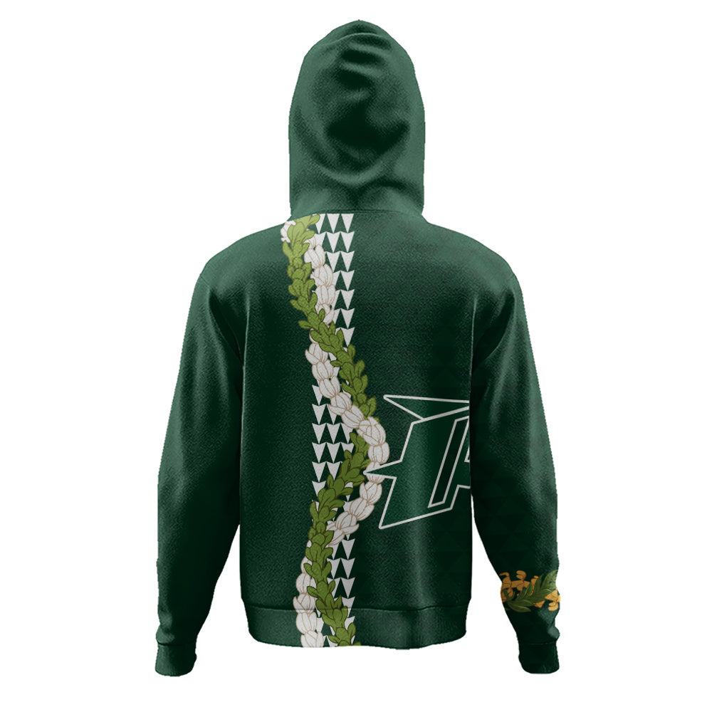 Pahoa High and Intermediate School Hoodie Puakenikeni Maile Flower Lei