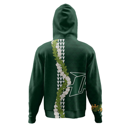 Pahoa High and Intermediate School Hoodie Puakenikeni Maile Flower Lei