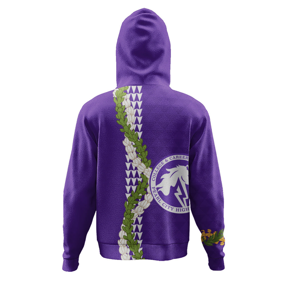 Pearl City High School (Hawaii) Hoodie Puakenikeni Maile Flower Lei
