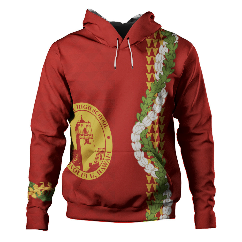 President Theodore Roosevelt High School Hoodie Puakenikeni Maile Flower Lei