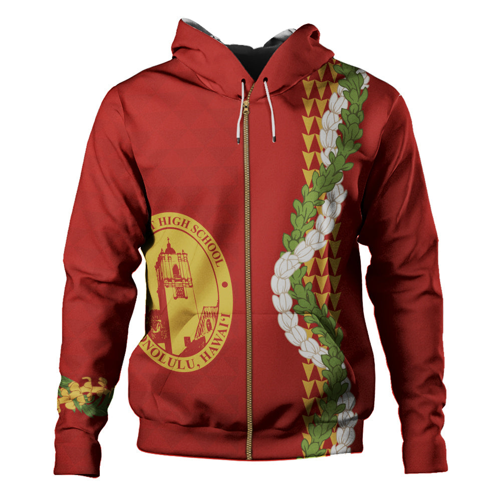 President Theodore Roosevelt High School Hoodie Puakenikeni Maile Flower Lei