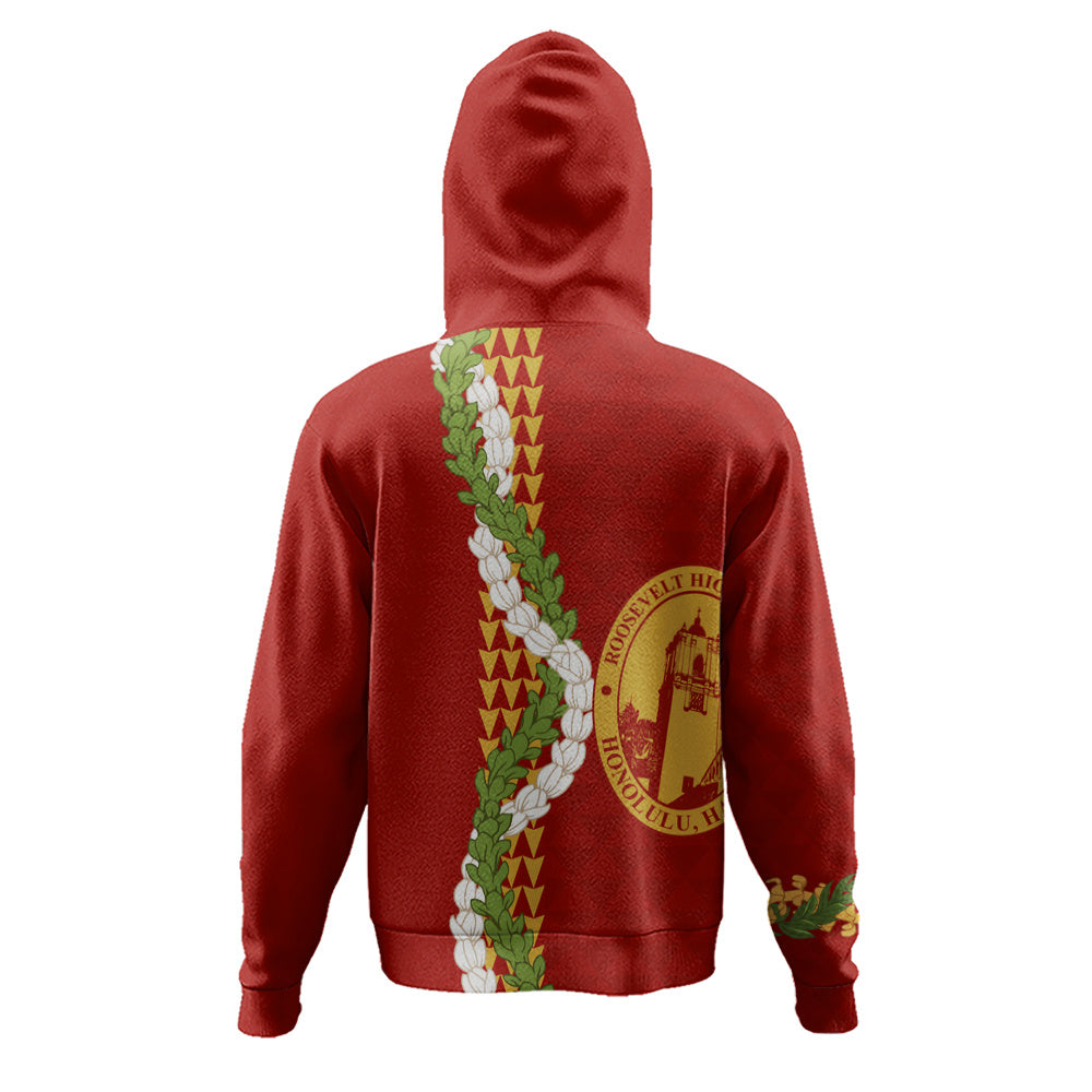 President Theodore Roosevelt High School Hoodie Puakenikeni Maile Flower Lei