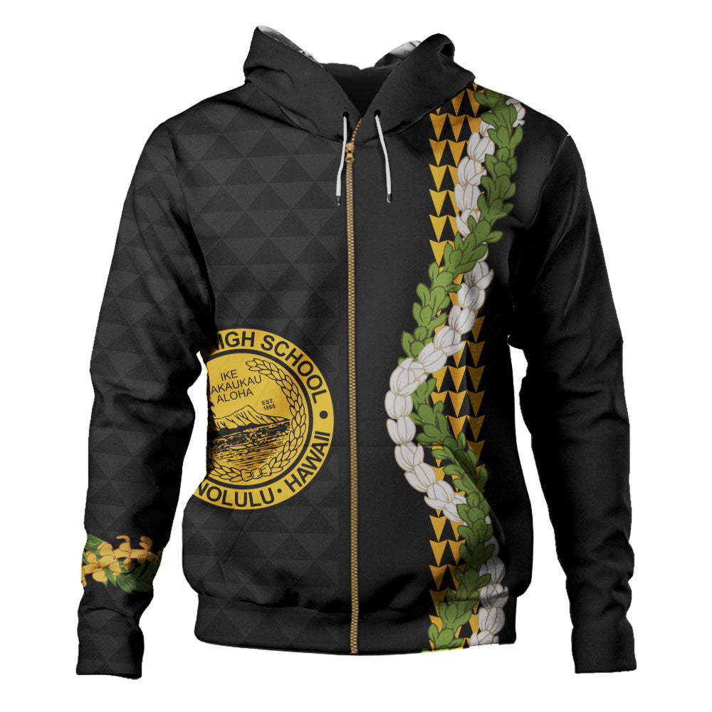 President William McKinley High School Hoodie Puakenikeni Maile Flower Lei