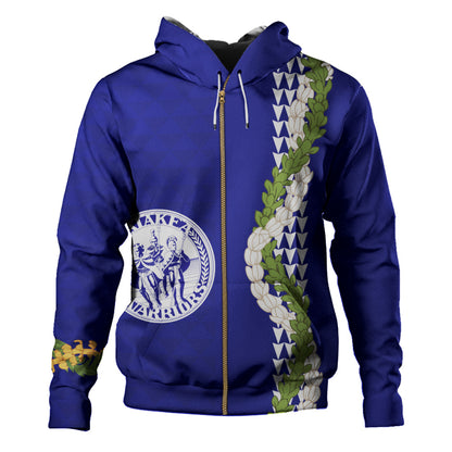 Waiakea High School Hoodie Puakenikeni Maile Flower Lei