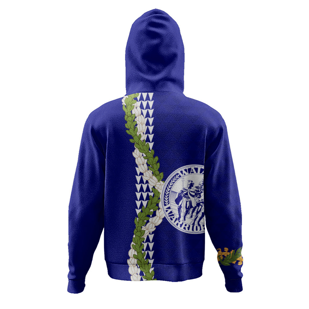 Waiakea High School Hoodie Puakenikeni Maile Flower Lei
