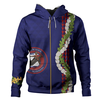 Waianae High School Hoodie Puakenikeni Maile Flower Lei