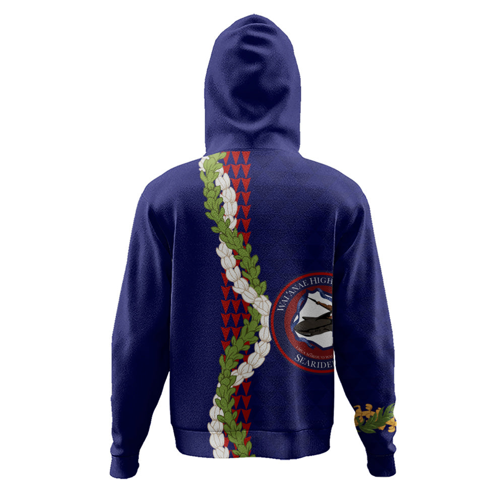 Waianae High School Hoodie Puakenikeni Maile Flower Lei