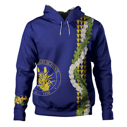 Waipahu High School Hoodie Puakenikeni Maile Flower Lei
