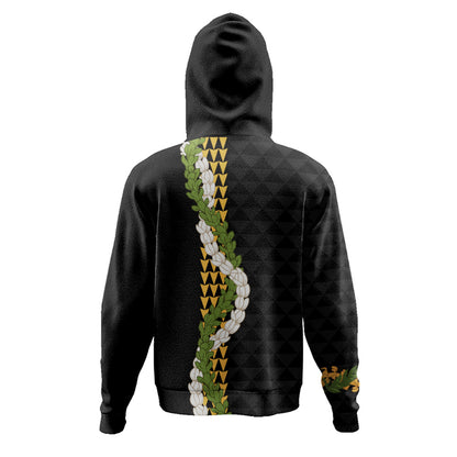 Hawaii Hoodie Turtle Puakenikeni Maile Flower Lei