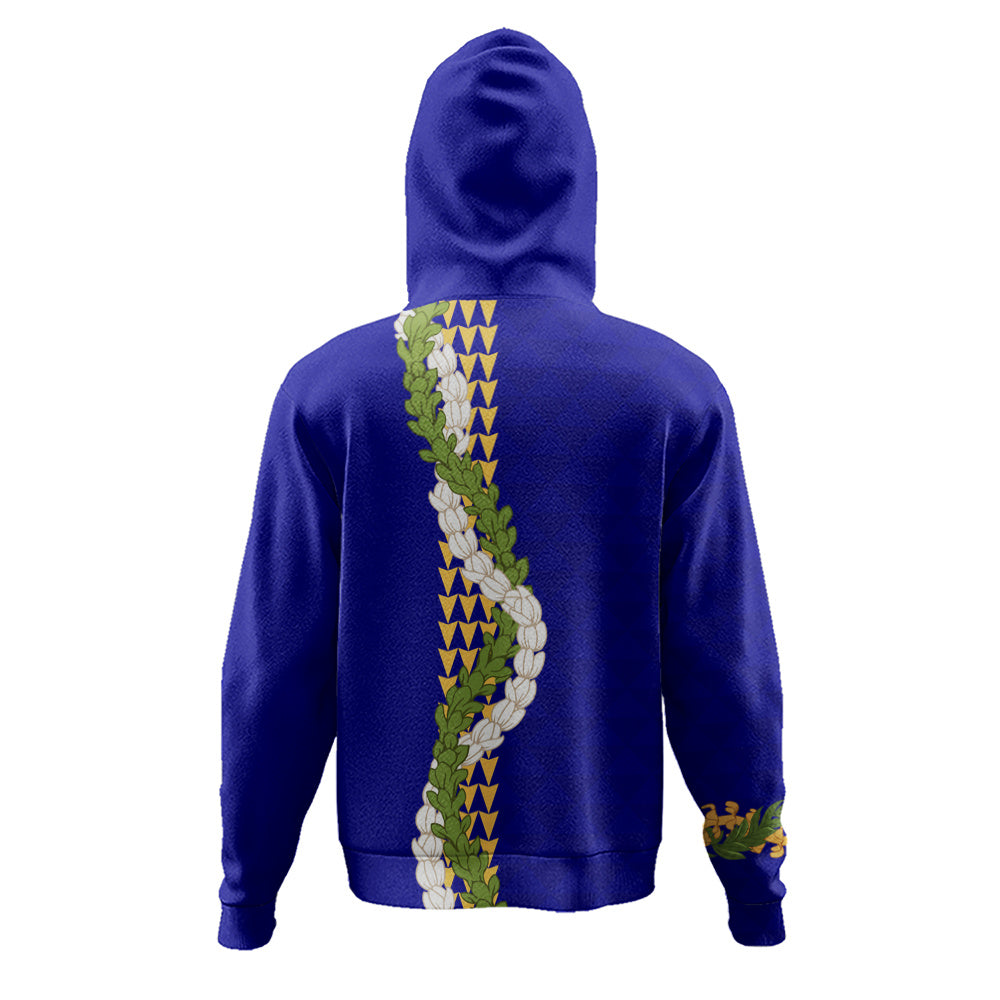 Hawaii Hoodie Turtle Puakenikeni Maile Flower Lei