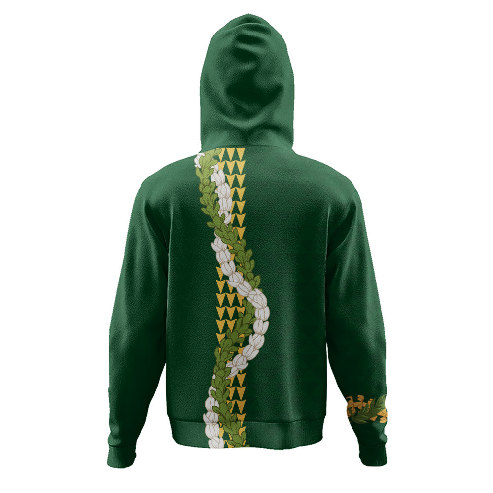 Hawaii Hoodie Turtle Puakenikeni Maile Flower Lei