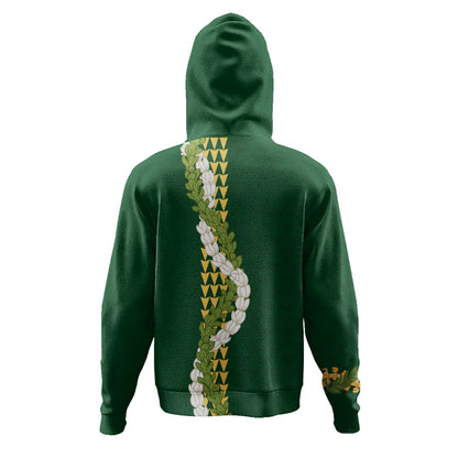 Hawaii Hoodie Turtle Puakenikeni Maile Flower Lei