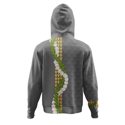 Hawaii Hoodie Turtle Puakenikeni Maile Flower Lei