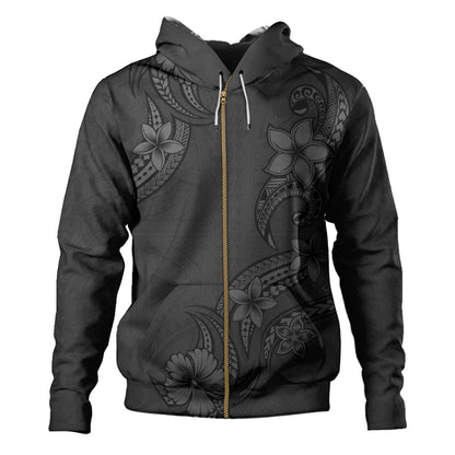 Hawaii Hoodie Plumeria Tribal Wave