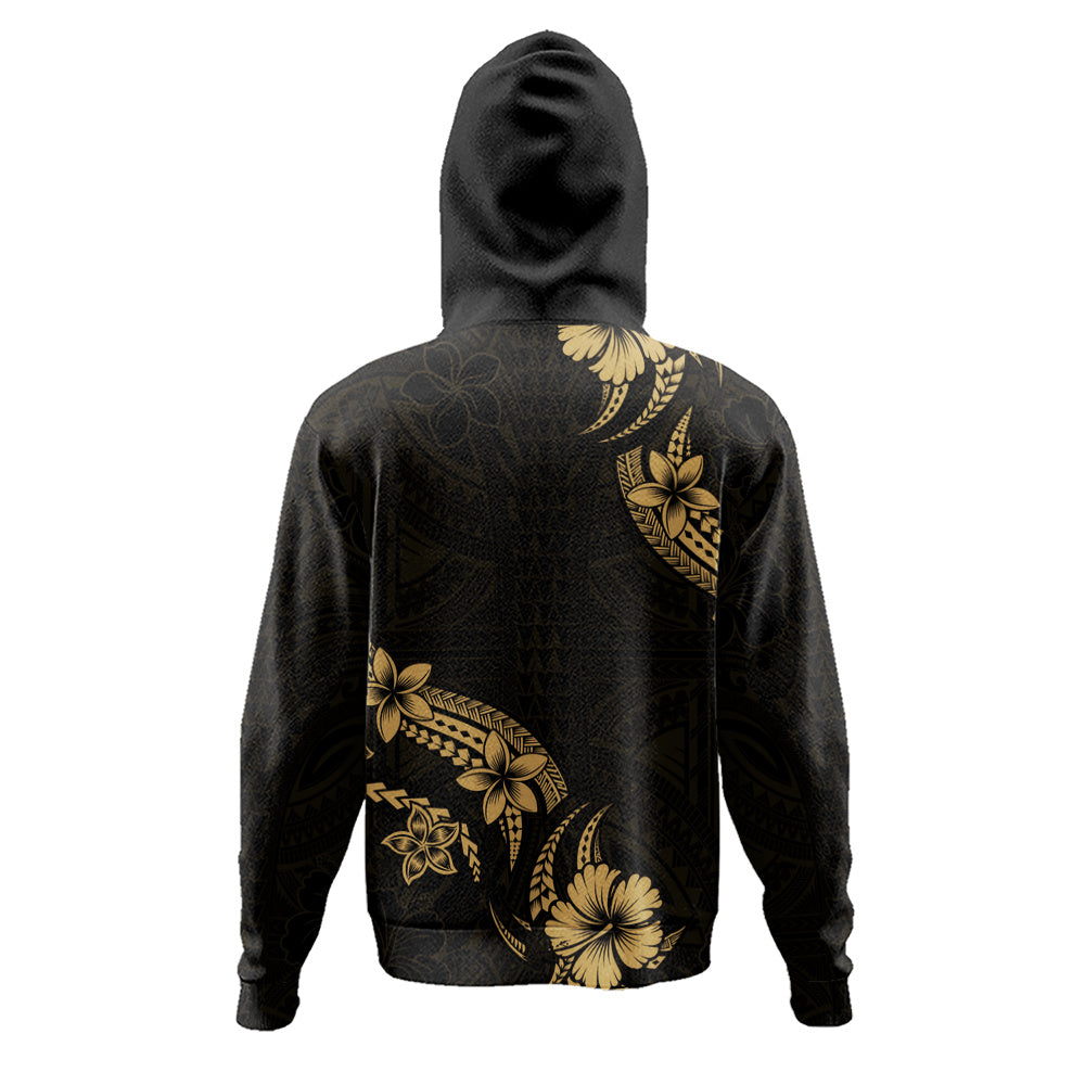 Hawaii Hoodie Plumeria Tribal Wave