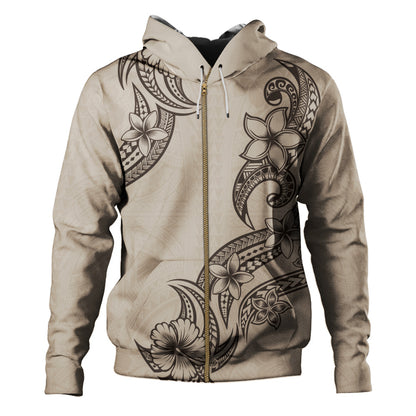 Hawaii Hoodie Plumeria Tribal Wave