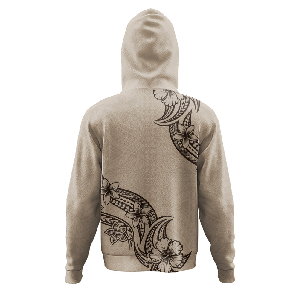 Hawaii Hoodie Plumeria Tribal Wave