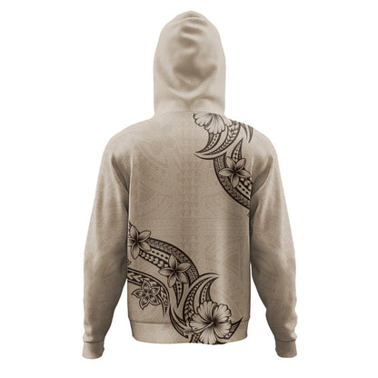 Hawaii Hoodie Plumeria Tribal Wave