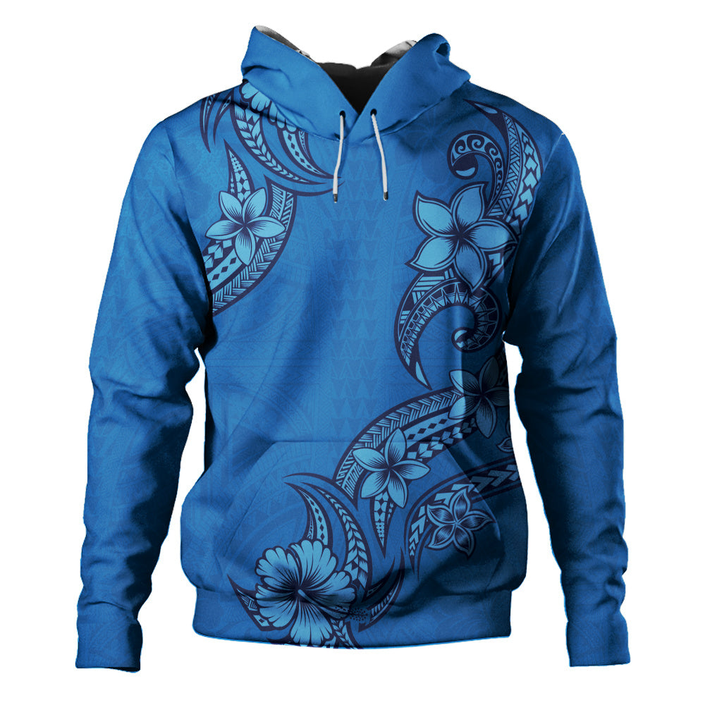 Hawaii Hoodie Plumeria Tribal Wave