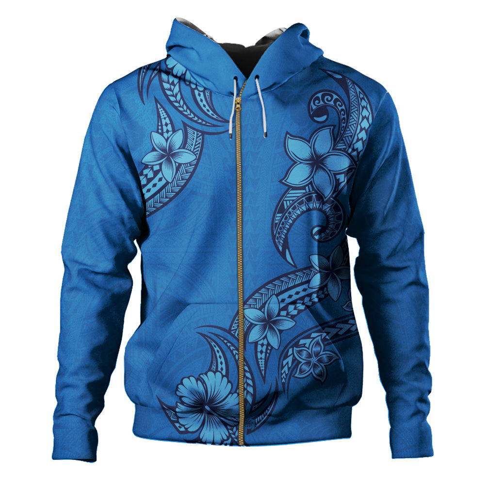 Hawaii Hoodie Plumeria Tribal Wave