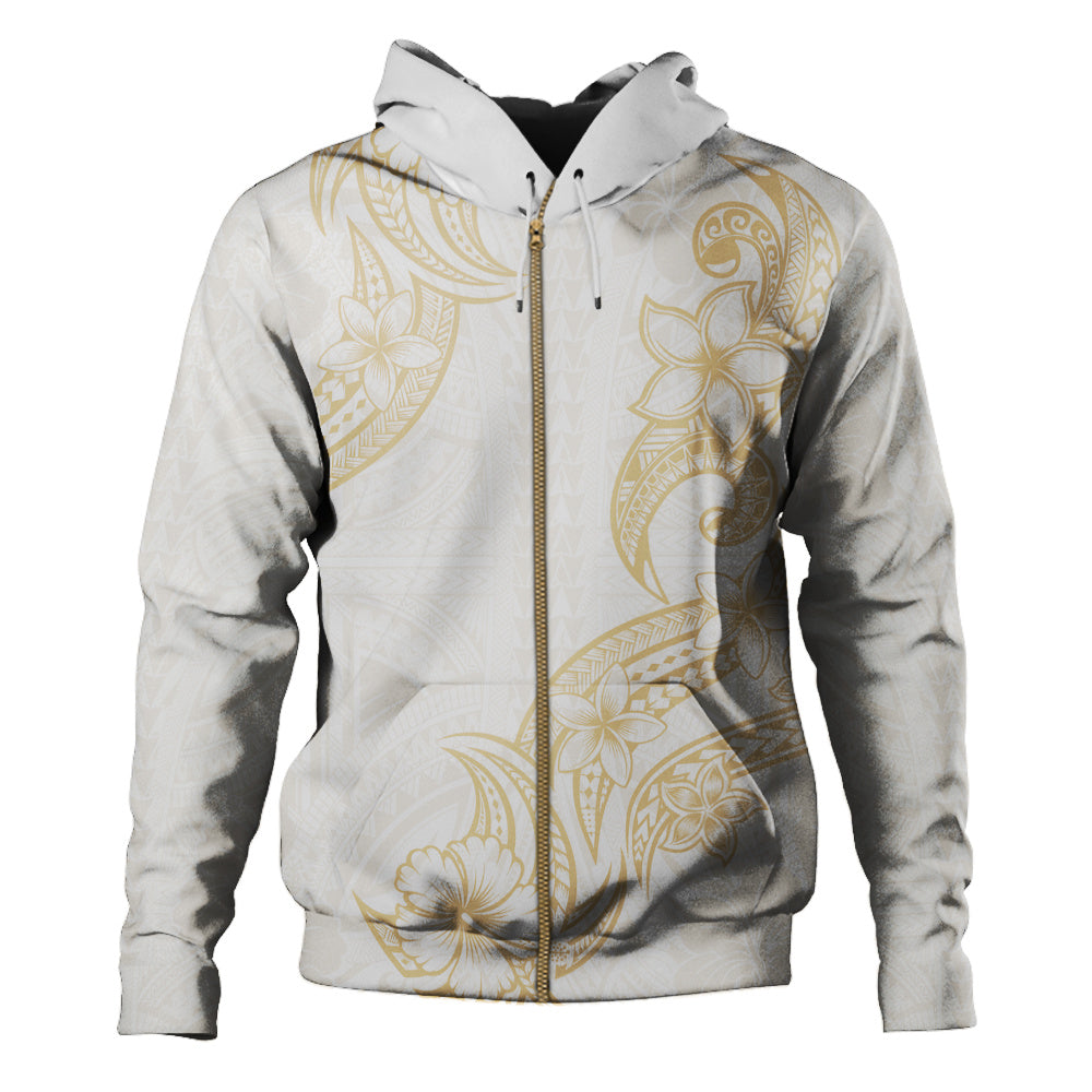 Hawaii Hoodie Plumeria Tribal Wave