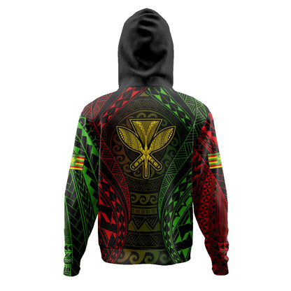 Hawaii Hoodie Kanaka Maoli Flag Tribal Tattoo Pattern