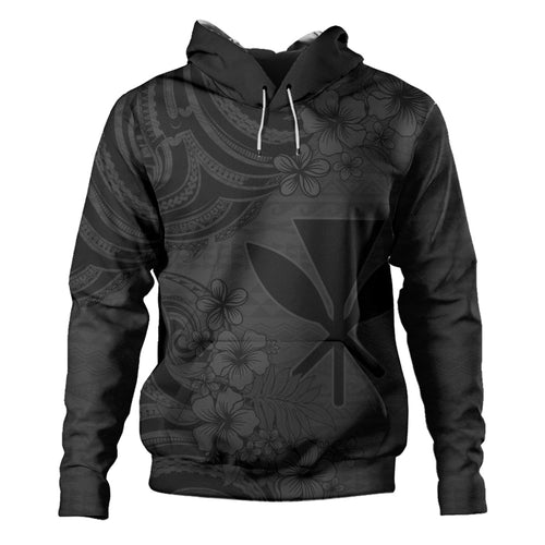 Hawaii Hoodie Kanaka Maoli Hibiscus Polynesian Tribal Print Style