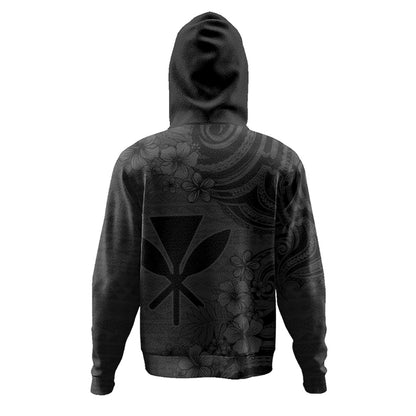 Hawaii Hoodie Kanaka Maoli Hibiscus Polynesian Tribal Print Style