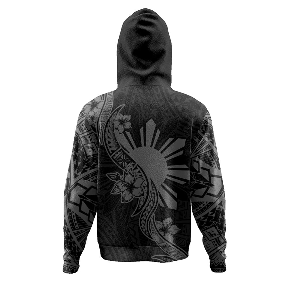 Philippines Filipinos Hoodie Sun and Sampaguita Flower Tribal Pattern