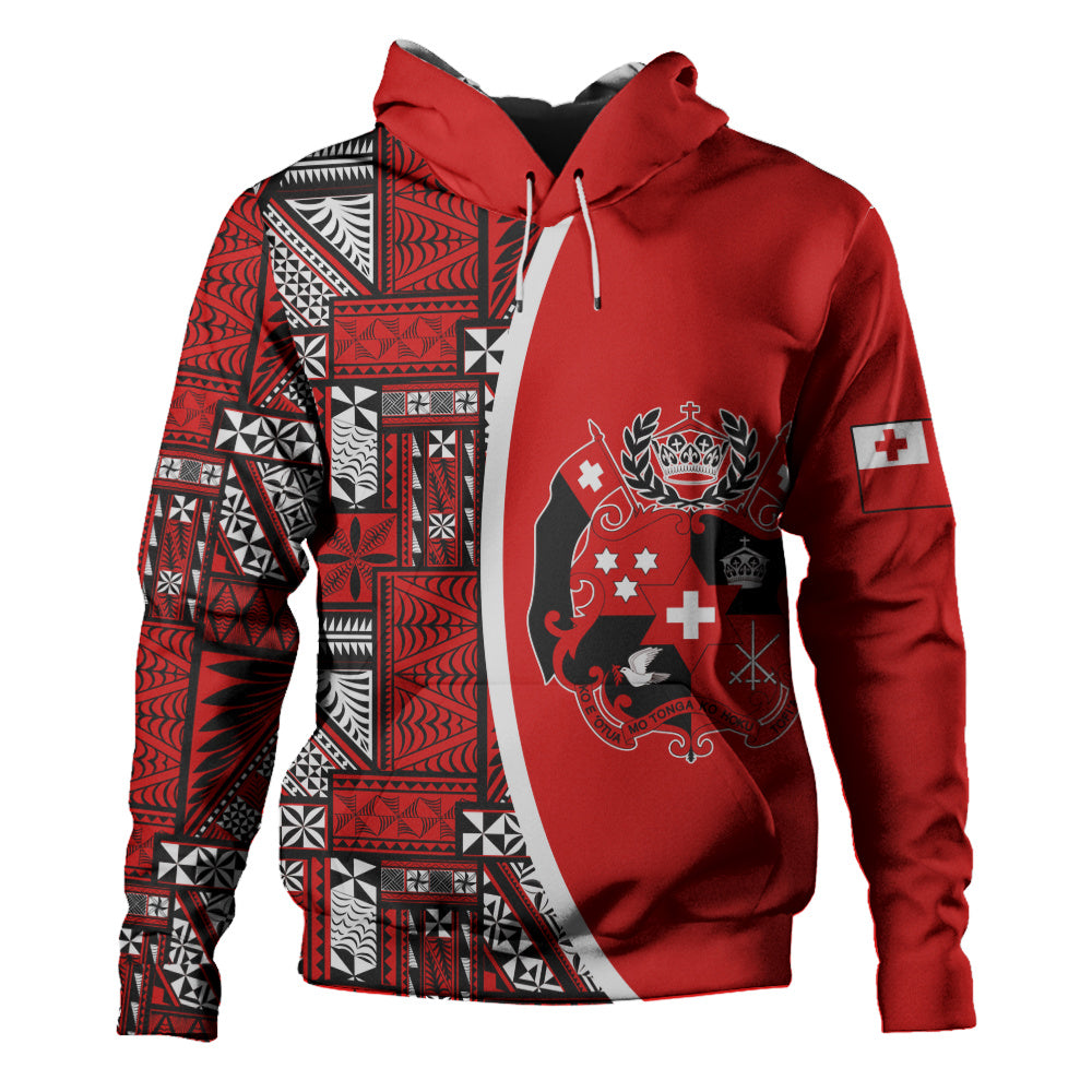 Tonga Hoodie Royal Coat of Arms Traditional Tongan Tribal Heritage
