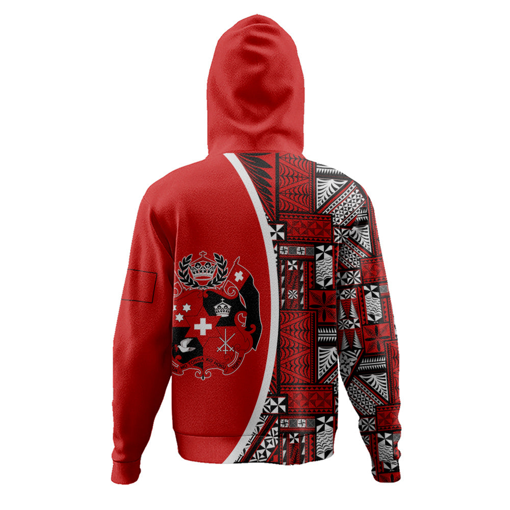 Tonga Hoodie Royal Coat of Arms Traditional Tongan Tribal Heritage