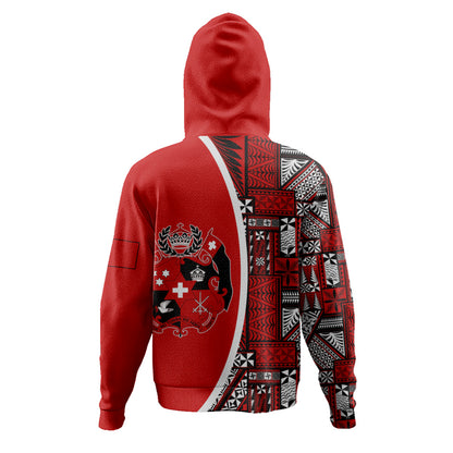 Tonga Hoodie Royal Coat of Arms Traditional Tongan Tribal Heritage