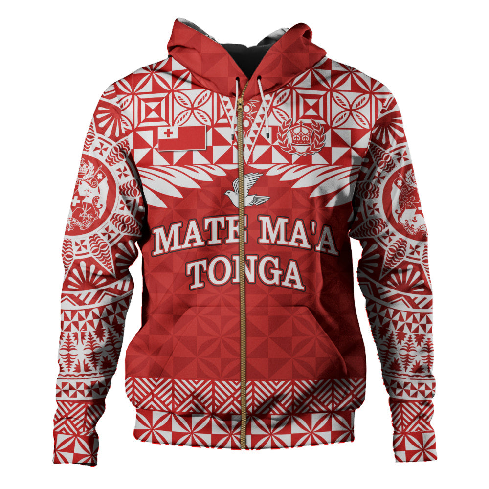 Tonga Hoodie Mate Ma'a Tonga Rugby Royal Crown Polynesian Tribal Pride