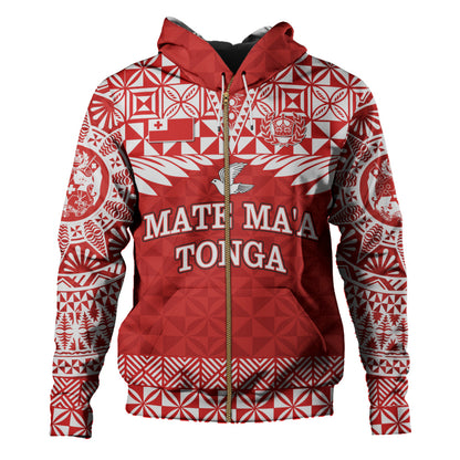 Tonga Hoodie Mate Ma'a Tonga Rugby Royal Crown Polynesian Tribal Pride