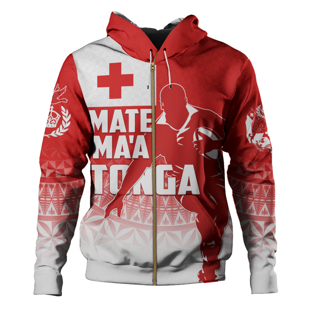 Tonga Hoodie Mate Ma'a Tonga Rugby Ngatu Athletic Style