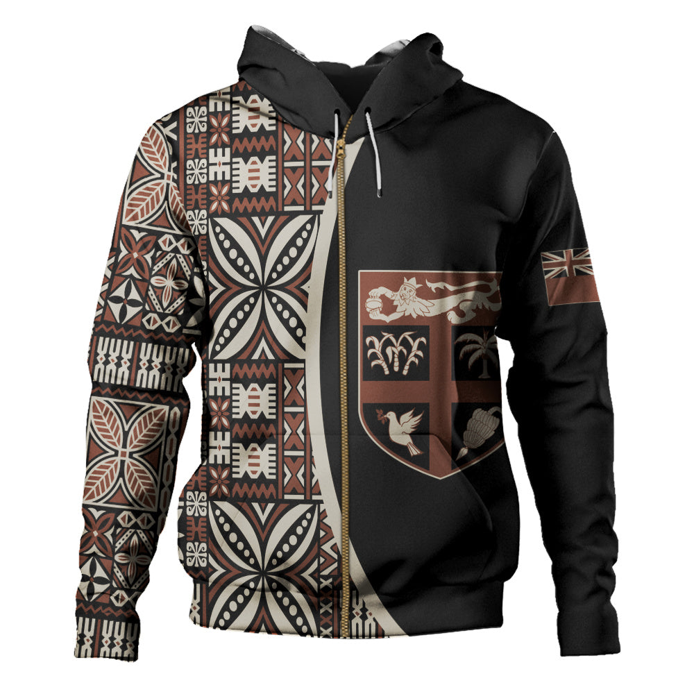 Fiji Hoodie Coat Of Arms Traditional Fijian Tribal Heritage