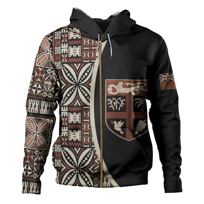 Fiji Hoodie Coat Of Arms Traditional Fijian Tribal Heritage