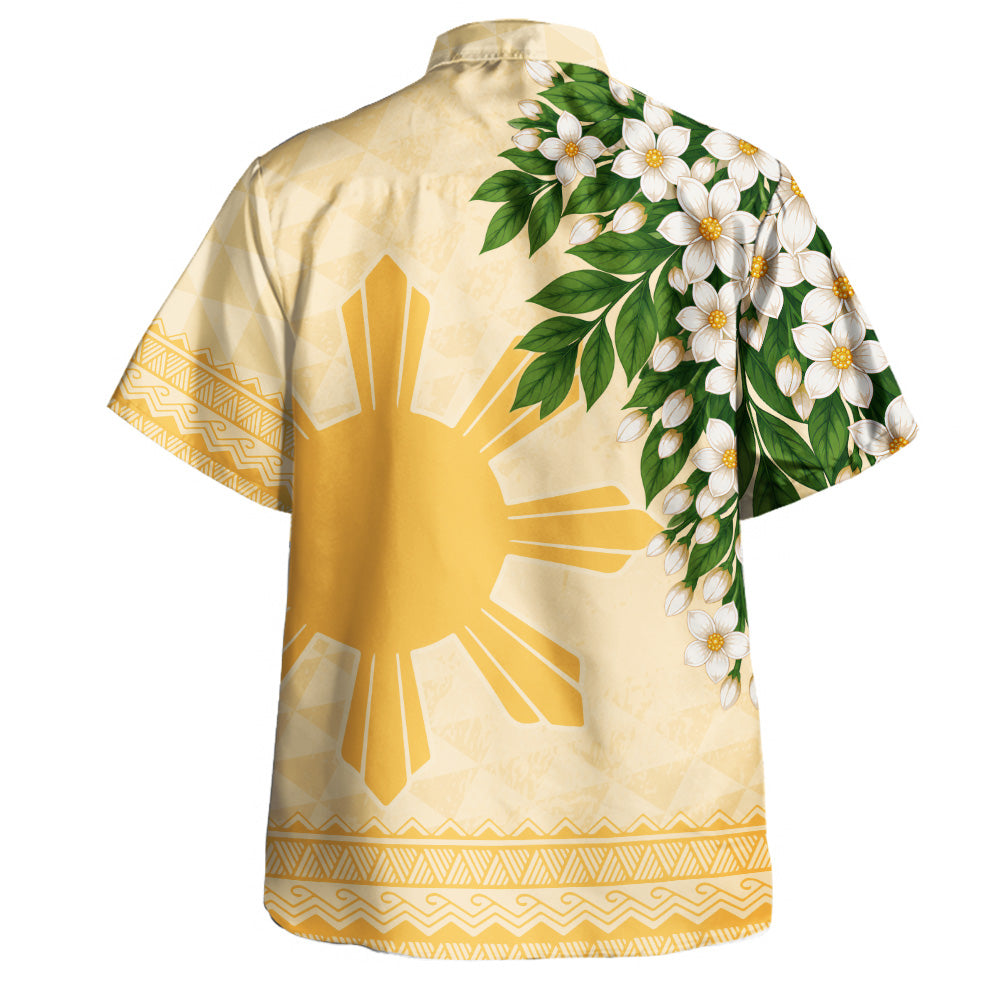 Philippines Filipinos Hawaiian Shirt Sampaguita Sunshine Bloom Style
