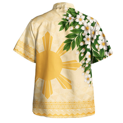 Philippines Filipinos Hawaiian Shirt Sampaguita Sunshine Bloom Style
