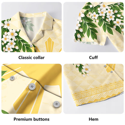 Philippines Filipinos Hawaiian Shirt Sampaguita Sunshine Bloom Style