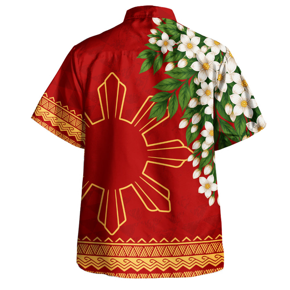Philippines Filipinos Hawaiian Shirt Sampaguita Sunshine Bloom Style