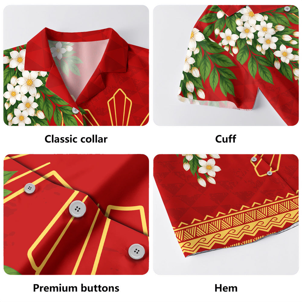 Philippines Filipinos Hawaiian Shirt Sampaguita Sunshine Bloom Style