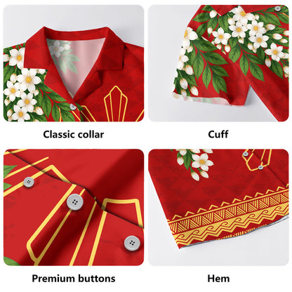 Philippines Filipinos Hawaiian Shirt Sampaguita Sunshine Bloom Style