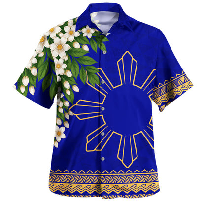 Philippines Filipinos Hawaiian Shirt Sampaguita Sunshine Bloom Style