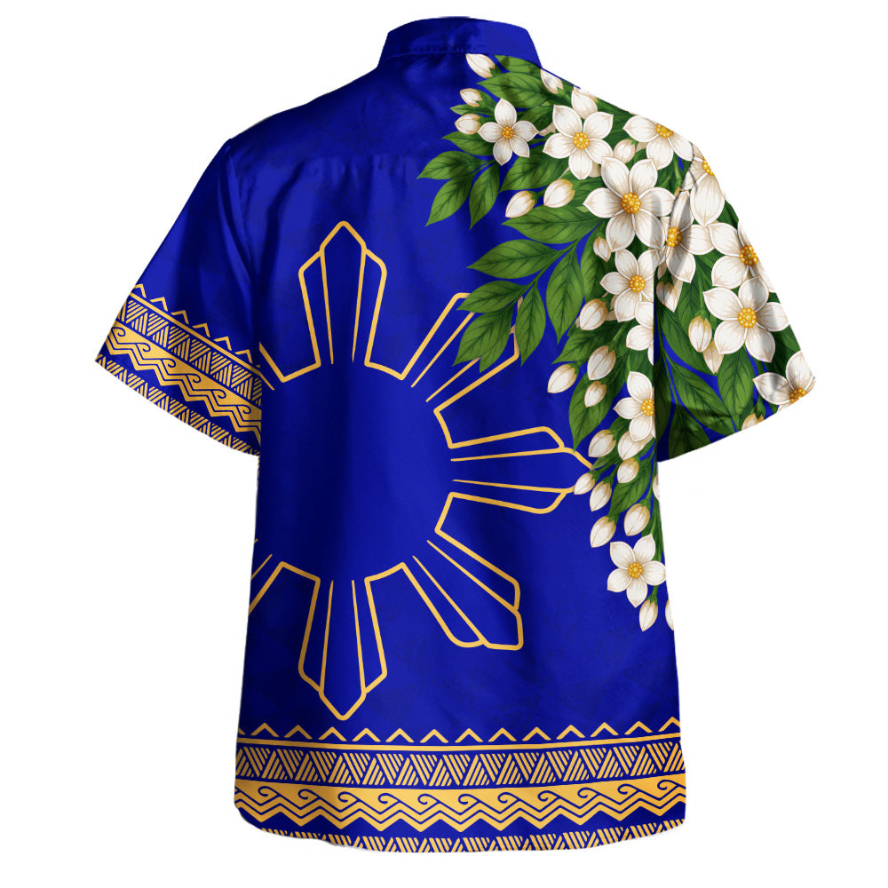 Philippines Filipinos Hawaiian Shirt Sampaguita Sunshine Bloom Style